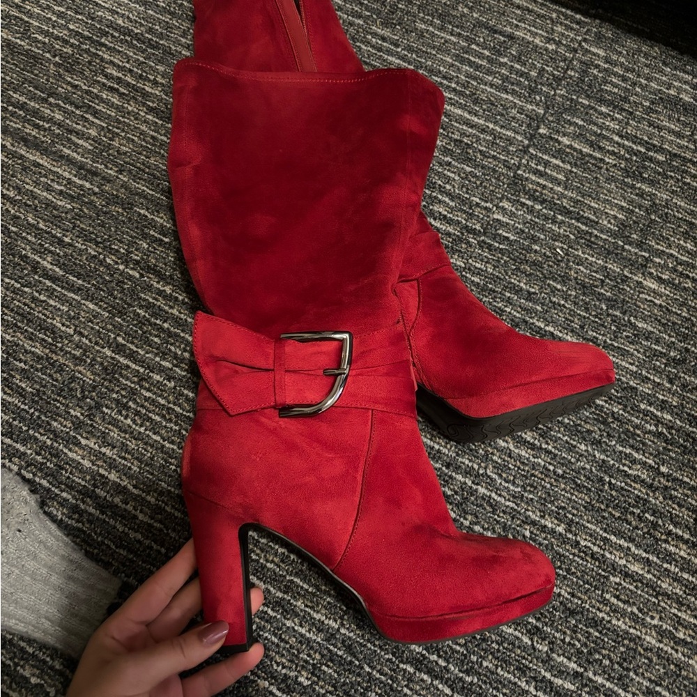 Just fab Red Heeled Boots